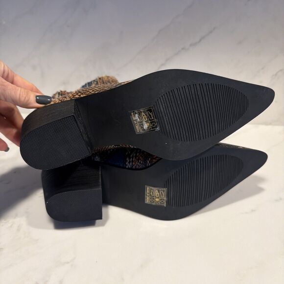 Raid Rocco-1 Multi Crocodile Embossed Pointed-Toe Ankle Boots 7.5 NWOB - Picture 8 of 8